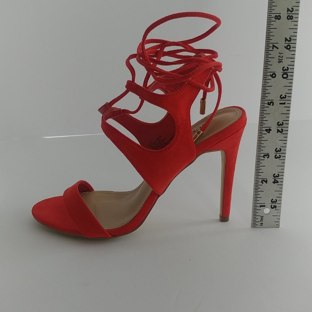 JustFab | Reeta in Red Wrap Heels 8.5 - Picture 3 of 6